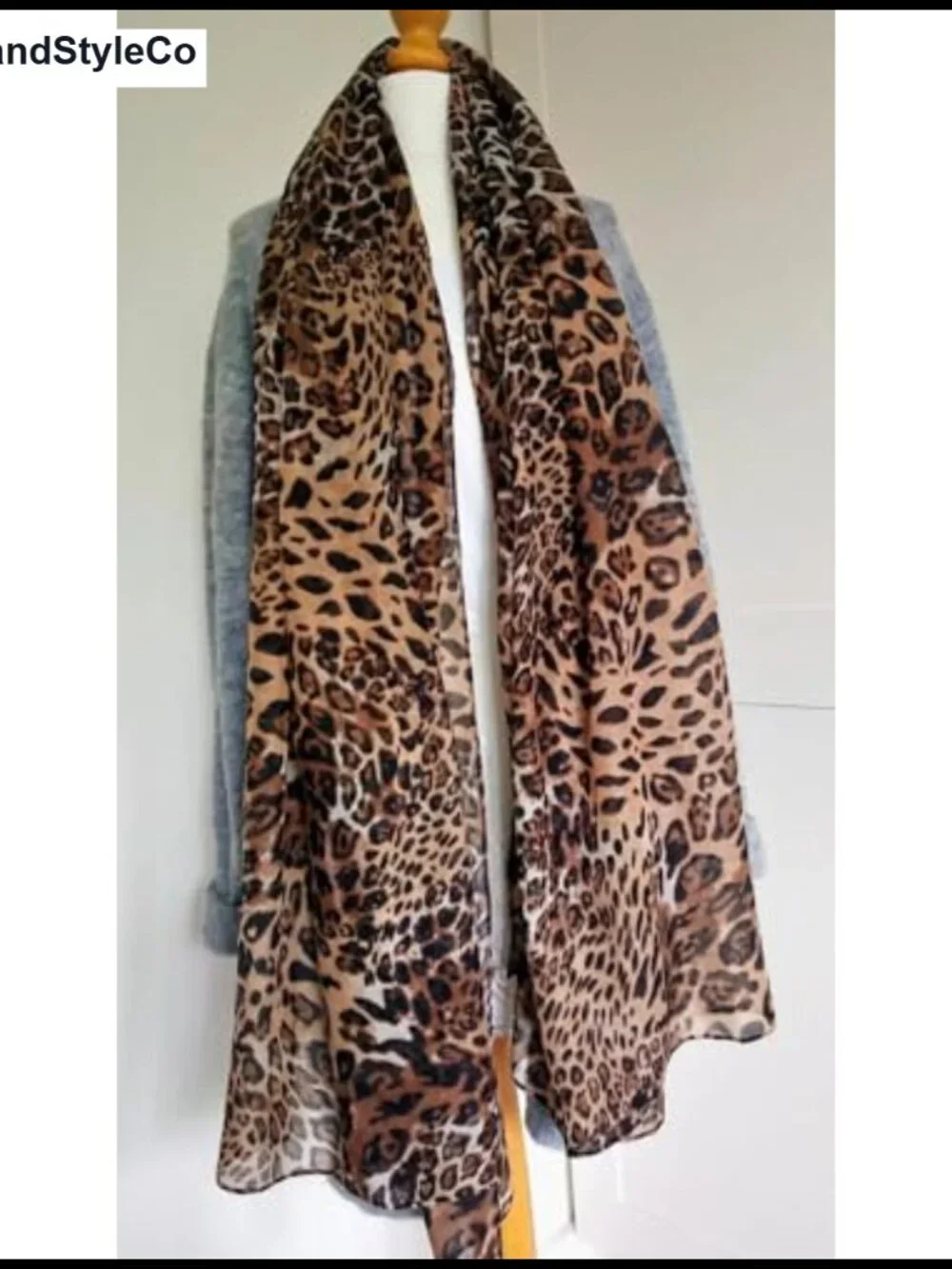 Leopard Print Wrap Shawl Lightweight Scarf